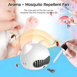Kinderwagenventilator met USB Oplaadbare Batterij - Handventilator en Tafelventilator voor Gezinnen — thumbnail 1