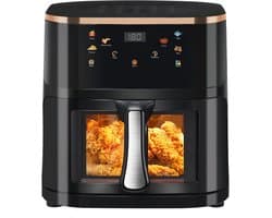 Lunekiss luchtfriteuse 9L – 1800W – digitaal display – 6 programma’s – ovencombinatie – zichtbaar venster