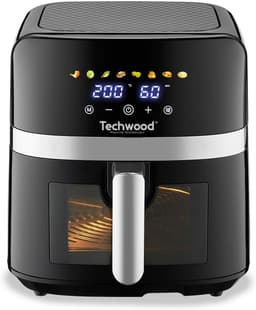 Airfryer - Olievrije Frituurpan - Gezond Koken - Digitale Touchscreen - 8 Liter - Zwart — thumbnail 1