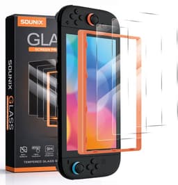 Screenprotector geschikt voor Nintendo Switch 2 met montage frame - Set van 3 stuks - Sounix - Screenprotector Tempered Glass - Gehard Glas — thumbnail 1
