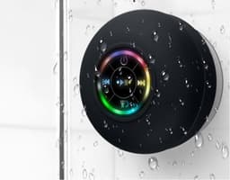 Waterdichte LED Bluetooth Douche Luidspreker met Zuignap - Zwart - USB Oplaadbaar. Geschikt voor Smartphone, Tablet en PC. Muziekbox voor onder de douche — thumbnail 3