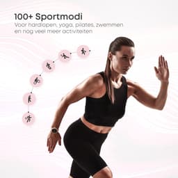 Norva Smartwatch Dames - Sport Horloge met Bellen en Hartslagmeter - AMOLED Scherm - 100+ Sportmodi - Roze Dames — thumbnail 3