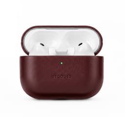 DECODED Leren Hoesje voor AirPods Pro 3 - Airpods Pro 3 Case - Premium ECCO-leer - Geschikt voor Magsafe - Draadloos Oplaadbaar - Indicatie Lampje - Krasbestendig - Burgundy Rood — thumbnail 1