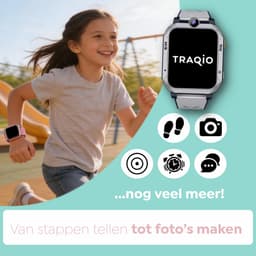 Traqio TRQ05 - GPS horloge kinderen - gps horloge kind - kinderhorloge bellen - gps tracker kinderhorloge - kinderhorloge met gps - kinderhorloge - Kinder smartwatch GPS - GPS horloge school - Zwart — thumbnail 2