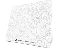 ATTACK SHARK CM05 Tempered Glass Gaming Mouse Pad - Glazen Muismat - Ultra-Smooth Surface - 9H Tempered Glass - 45*40CM - eSport Gaming Mousepad - White Contour Line