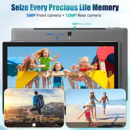 MESWAO B1 Tablet - 14,1 inch 1920*1080 IPS-scherm - MTK6769 8 Cores - 6 GB RAM 128 GB ROM - Android 13 - 13MP + 5MP camera - 10000 mAh batterij - Grijs — thumbnail 5