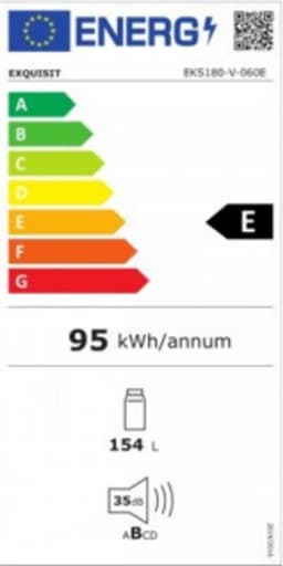 Exquisit EKS180-V-060E - Inbouw Koelkast - 102 cm hoog - 154 liter — thumbnail 2
