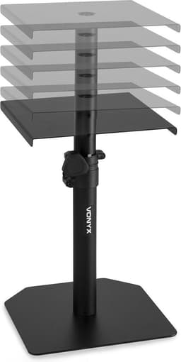 Luidspreker standaard - Vonyx SMS10 - Set van 2 tafel speaker statieven - Zwart — thumbnail 4