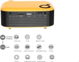 Upgrade Mini Beamer - Mini Beamer Projector - Pocket Beamer - Inclusief HDMI kabel - Draagbaar - Oranje — thumbnail 5