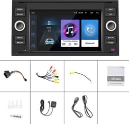 CarPlay geschikt voor Ford Fiesta Focus C-Max S-Max Galaxy Fusion Connect Android navigatie Bluetooth USB WiFi — thumbnail 3