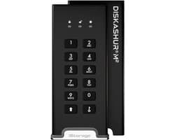 iStorage diskAshur M2 - externe harde schijf - M2 SSD - 120 GB - USB - 256-bit - Zwart