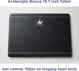 Bianca Tablet + Docking Station met BT Speakers, 10.1 Inch IPS Hi Res LCD+Camera, Draadloos Opladen, BT+WiFi+2xSIM+4G, GPS Navigatie, Videobellen, Micro SD kaart,+2 USB poorten voor opladen Smartphone en Tablet, 64 bit OctaCore Processor, Android OS — thumbnail 4