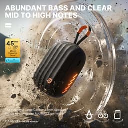 Draagbare Mini Bluetooth Speaker - Stuurbevestiging - Waterdicht IPX7 - Draadloze Speaker met TF-kaart, LED verlichting en Microfoon – Bluetooth 5.3 – 1800 mAh batterij – Compacte Portable Speaker voor Fiets — thumbnail 5