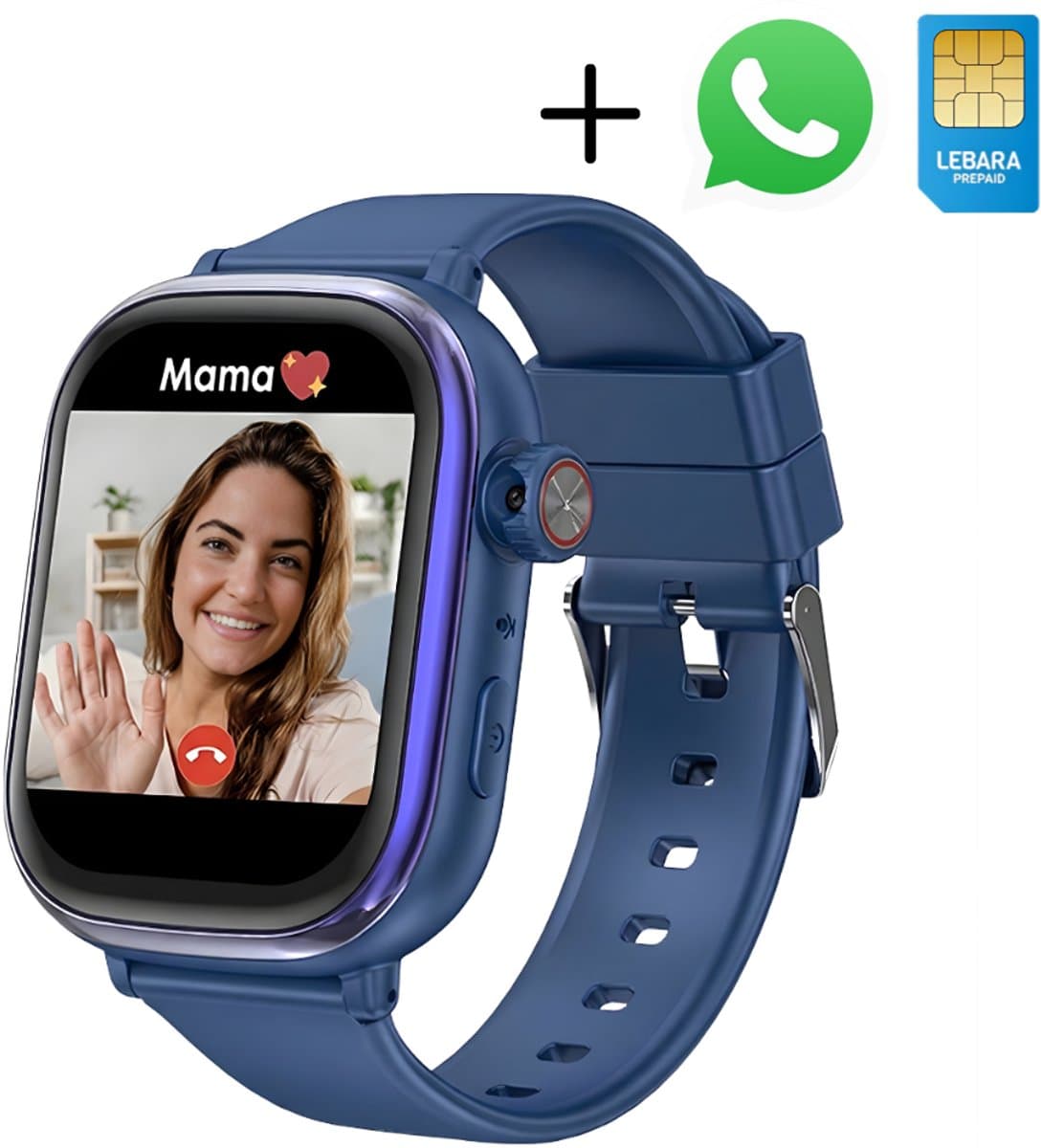 Smartwatch Kids Blauw – GPS Horloge Kind – Horloge Kind jongens – Smartwatch Kinderen Met Simkaart – Kinder Smartwatch met Stappenteller, GPS en WIFI — afbeelding 1