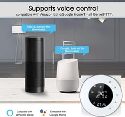 Draadloze Programmeerbare WiFi Thermostaat voor Gasboiler met LCD Touchscreen en Spraakbediening — thumbnail 5
