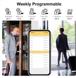 Slimme WiFi Thermostaat voor Vloerverwarming en Gas Boiler - Programmeerbaar & Spraakbesturing — thumbnail 4
