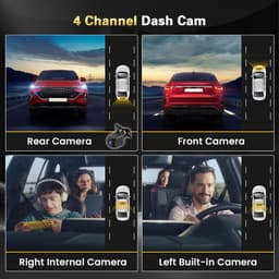 4-Kanal Dashcam Full HD 1080P met 360° Zicht, Nachtzicht en 64GB Geheugen — thumbnail 3