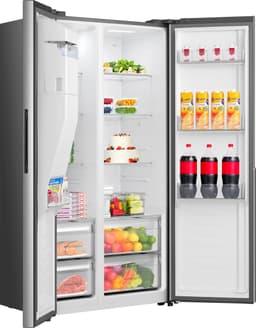 ETNA AKV6178IRVS - Amerikaanse koelkast - No-Frost - 178 cm hoog - 528 liter - Energielabel C - Invriesvermogen 10 kg/24u - Geluidsniveau 37 dB - LED Display - IJs- en waterdispenser - SuperCool - FastFreeze - Deuralarm - Multi Airflow – EnergySaving — thumbnail 4