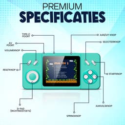 Retro Game Console – Handheld Spelcomputer voor kinderen – Gameboy – Reisspeelgoed – LCD-kleurenscherm – 266 Games — thumbnail 4