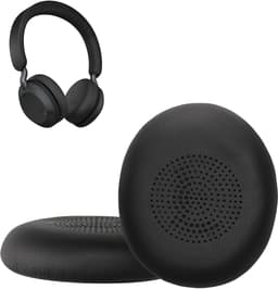 kwmobile 2x oorkussens geschikt voor Jabra Jabra Elite 45h / Evolve2 65 / Evolve2 40 - Earpads voor koptelefoon in zwart — thumbnail 1