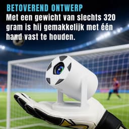 Mini beamer smartphone - Bluetooth LED-projector - Kleine thuisbioscoopprojector - Wit -9cm x 9cm x 14cm — thumbnail 2