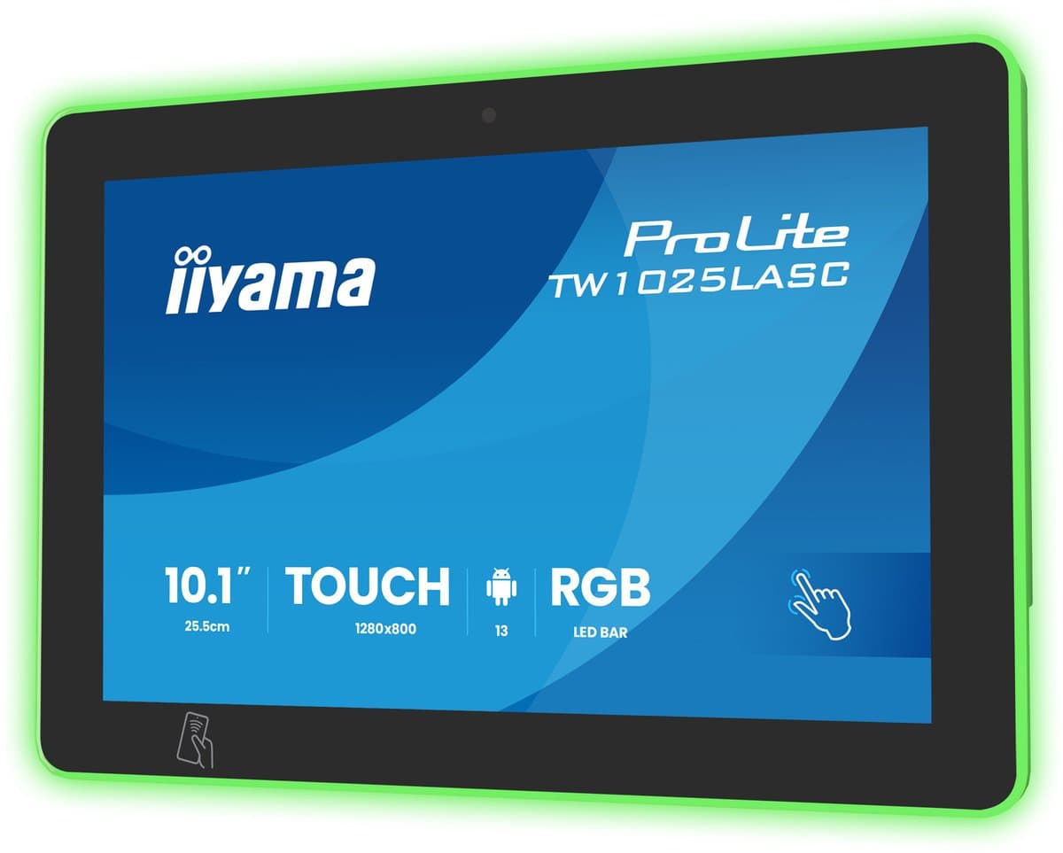 iyama ProLite TW1025LASC-B3PNR - 10 inch - 1280x800 - IPS - Touch - RJ45 - Android 13 — afbeelding 1