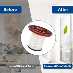 Vervangingsfilter 12040193 - geschikt voor Bosch voor Unlimited Series-7 draadloze stofzuiger BKS711XXL, BBS711W, wasbaar roestvrijstalen microfleece hoofdfilter - wasbaar RVS HEPA-filter — thumbnail 3