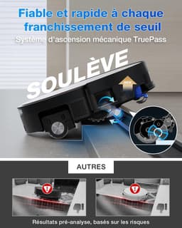 ECOVACS DEEBOT X11 PRO OMNI Robotstofzuiger – 19.500 Pa – PowerBoost snelladen–OZMO roller dweil –ZeroTangle 3.0 anti-haarwikkel –AI vlekdetectie 2.0 – OMNI 2.0 station Zelfreinigend – TruePass 4WD klim– voor harde vloeren en tapijt-Zwart — thumbnail 5