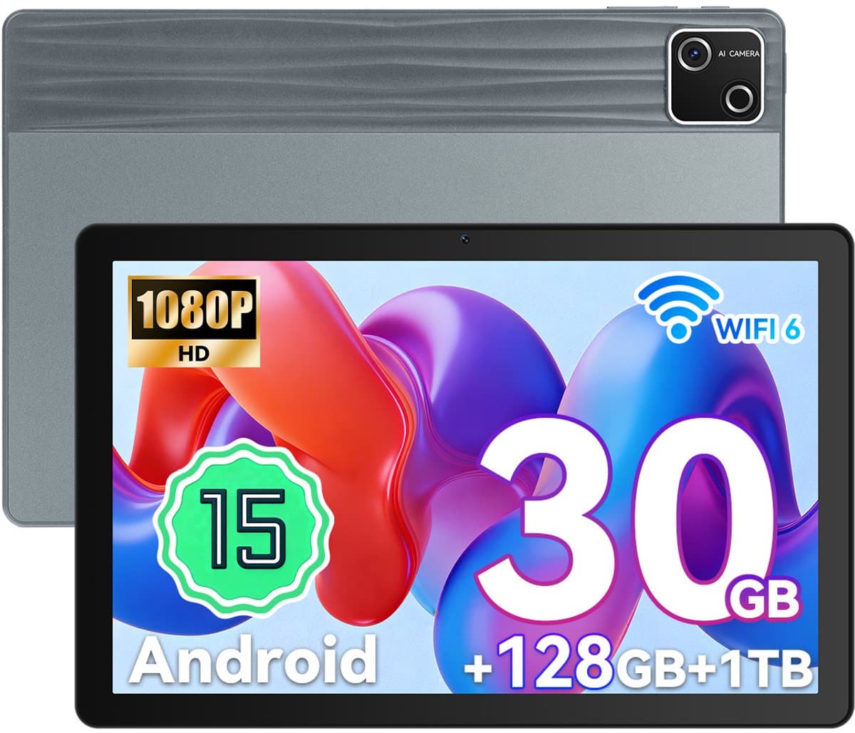 Hotlight G13 - Android 15 Tablet - 10.1 inch - 30(6+24)GB RAM/128GB ROM– 6200mAh - WiFi 6- 5MP+8MP Camera - Grijs — afbeelding 1