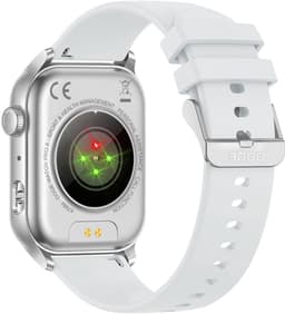 OOQE WATCH PRO 8 - Smartwatch Heren en Dames | Geschikt voor iOS en Android | AMOLED | Notificaties | Gezondheidsanalyse | Sportanalyse | GPS Koppeling | Bellen | Muziek/Audio Luisteren | Ergonomisch | Nederlandstalig | Wit — thumbnail 3