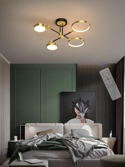Moderne Dimmerbare LED Plafondlamp met Afstandsbediening - Geschikt voor Woonkamer en Slaapkamer — thumbnail 3