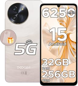 DOOGEE Note 59 Pro 5G - Smartphone - Mobiele Telefoon - 32 GB RAM+ 256 GB ROM (2TB/TF) - Android 15- 6,75 inch HD & 120Hz IPS - 6250 mAh - UNISOC T8200 - AI camera - Face ID - Widevine L1 - Goud — thumbnail 1
