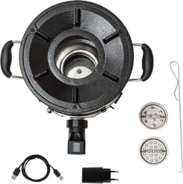 Raketoven voor buiten - roestvrij stalen multifunctionele rocket stove met USB-ventilator — thumbnail 4