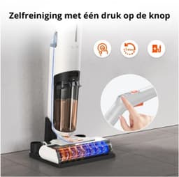 Lifero Vloerreiniger - Stofzuiger – Elektrische dweil – Snoerloze Steelstofzuiger met Dweilsysteem – Stofzuigen – Dweilen - Wit — thumbnail 3