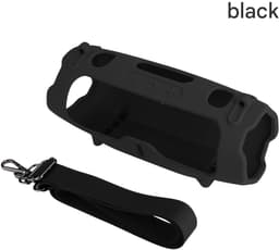 Siliconen beschermhoes geschikt voor JBL Charge 6 speakers, draagbare schoudertas/crossbody speakerhoes, zwarte verpakking. — thumbnail 1