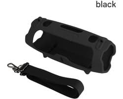 Siliconen beschermhoes geschikt voor JBL Charge 6 speakers, draagbare schoudertas/crossbody speakerhoes, zwarte verpakking.