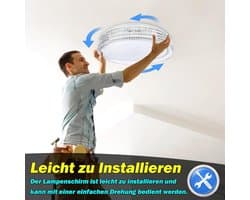 Ronde Dimbaar Plafondlamp 60W met RGB Kleuren en Afstandsbediening Ø50cm - IP44 Waterdicht