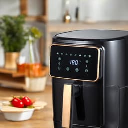 Aura® Airfryer XXL - Mini-oven - Heteluchtfriteuse - 6.9L - 8 Programma's - Zwart - ‎36cm x 40cm x 36cm — thumbnail 4