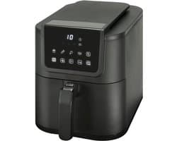 Quvo® Airfryer xl - Airfryer xxl - Heteluchtfriteuse - 5 Liter - met keramische antiaanbaklaag - Zwart - 29cm x 23cm x 40cm