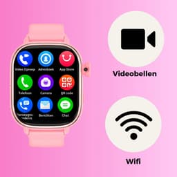 Smartwatch voor Kinderen met Nano SIM, Video Bellen, GPS & 4G - Waterdicht IPX7, WiFi & Bluetooth - SOS Functie - Roze — thumbnail 5