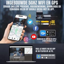Aurixi® Dashcam voor Auto Voor en Achter - Dashcam - Zwart - 7cm x 3cm x 2cm — thumbnail 5