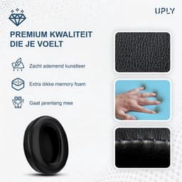 Set Oorkussens voor Sony Koptelefoon – XB900N Oorkussen – XB900N/WH-CH710N/WH-CH720N/WH-RF400/MDR-RF895RK - Kunstleer met Traagschuim — thumbnail 5