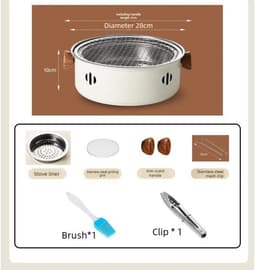 Koreaanse BBQ-grill Houtskoolkachel Houtskoolgrill Roestvrij staal Outdoor Camping Koken Thee rond de kachel Barbecuekachel — thumbnail 5