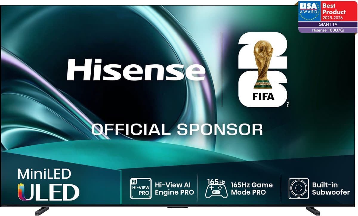 Hisense 100U7Q - 100 inch - 4K MiniLED - 165hz - 2025 — afbeelding 1