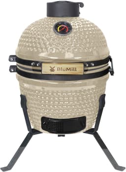 BluMill Kamado BBQ Egg - Kamado 13 Inch - Houtskoolbarbecues - Beige - Ø 27 cm - Houtskoolbarbecue Met Thermometer — thumbnail 1