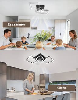 NETTLIFE Moderne Plafondlamp met Ventilator LED - 68cm - 6 Standen - Dimbaar - Met Afstandsbediening en Timer - Voor Woonkamer & Eetkamer — thumbnail 4