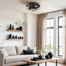 LumenXL - Industriële plafondventilator Fistik - Zwart - Zomer- en winterfunctie - E27 fitting — thumbnail 5