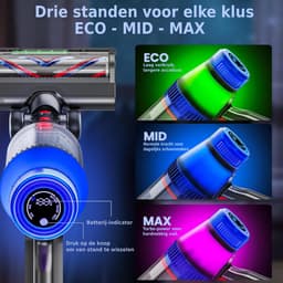 Dparts steelstofzuiger draadloos - 29,6V - met kruimeldief functie en accessoires - snoerloze stofzuiger zonder zak op accu — thumbnail 2