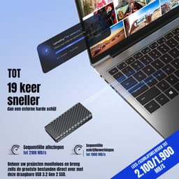 SCH® SSD Externe Harde Schijven - SSD Externe Harde Schijf - Zwart - ‎8cm x 3cm x 2cm — thumbnail 2
