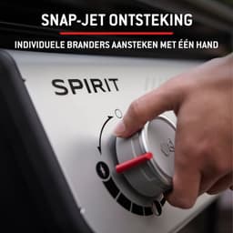 Weber Spirit E-410 - Gasbarbecue - Zwart - 4 Branders met 8,2 kW vermogen - Porselein geëmailleerde gietijzeren grillrooster - 2 Zijtafels - 2 Duurzame wielen - Kast met deur — thumbnail 5